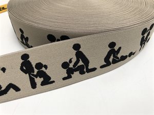 Blød elastik - velegnet til undertøj, 4 cm - too much karma, beige